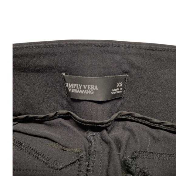 Simply Vera Wang Pants Black Womens XS Slim Fit Stretch Basic - Picture 4 of 8